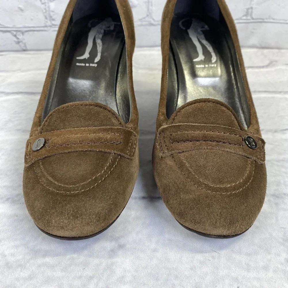 Belle By‎ Sigerson Morisson 4142 Sigaro Suede Designer Pumps Size 9.5 B Italy